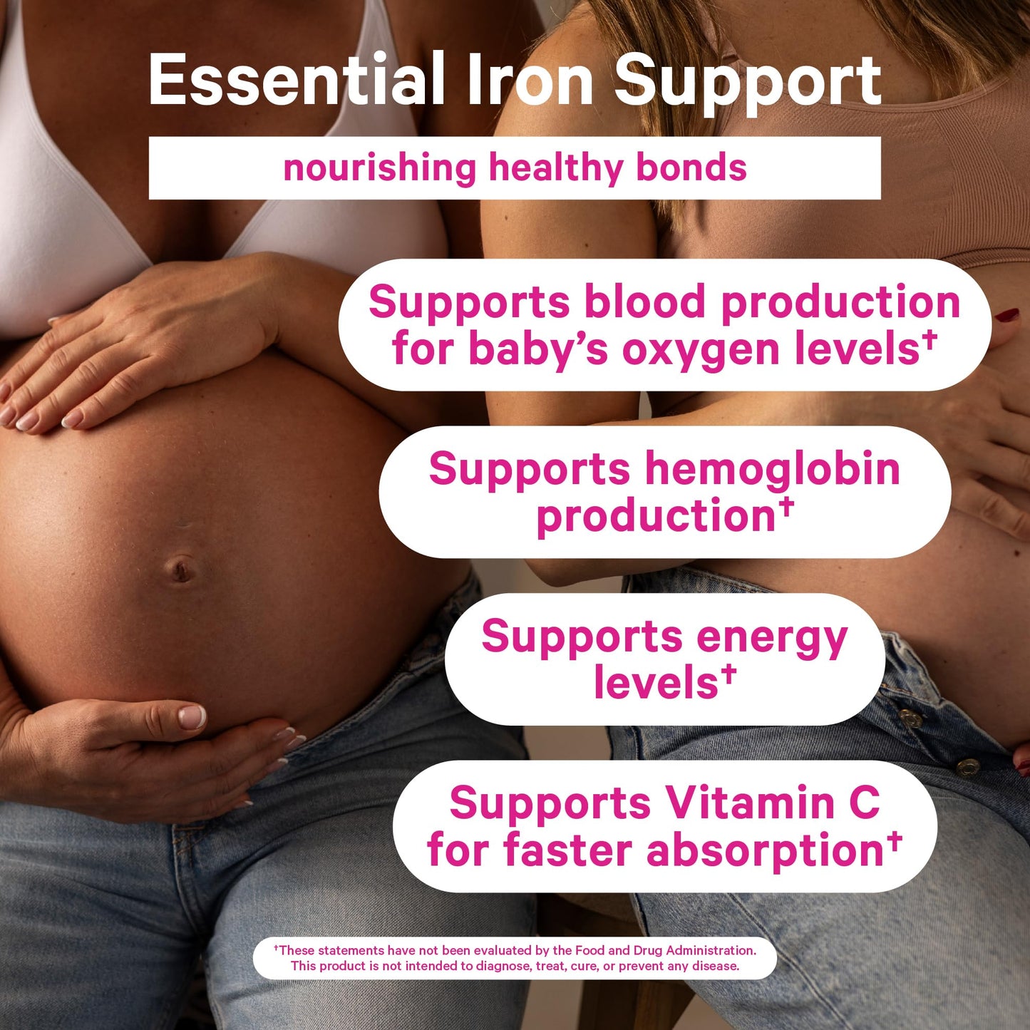 Pink Stork Prenatal Iron Gummies - 20 mg Iron + Vitamin C (Grape)