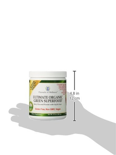 Pinnacle of Wellness Organic Green Superfood Powder – Berry, 30 Servings (9.5 oz)