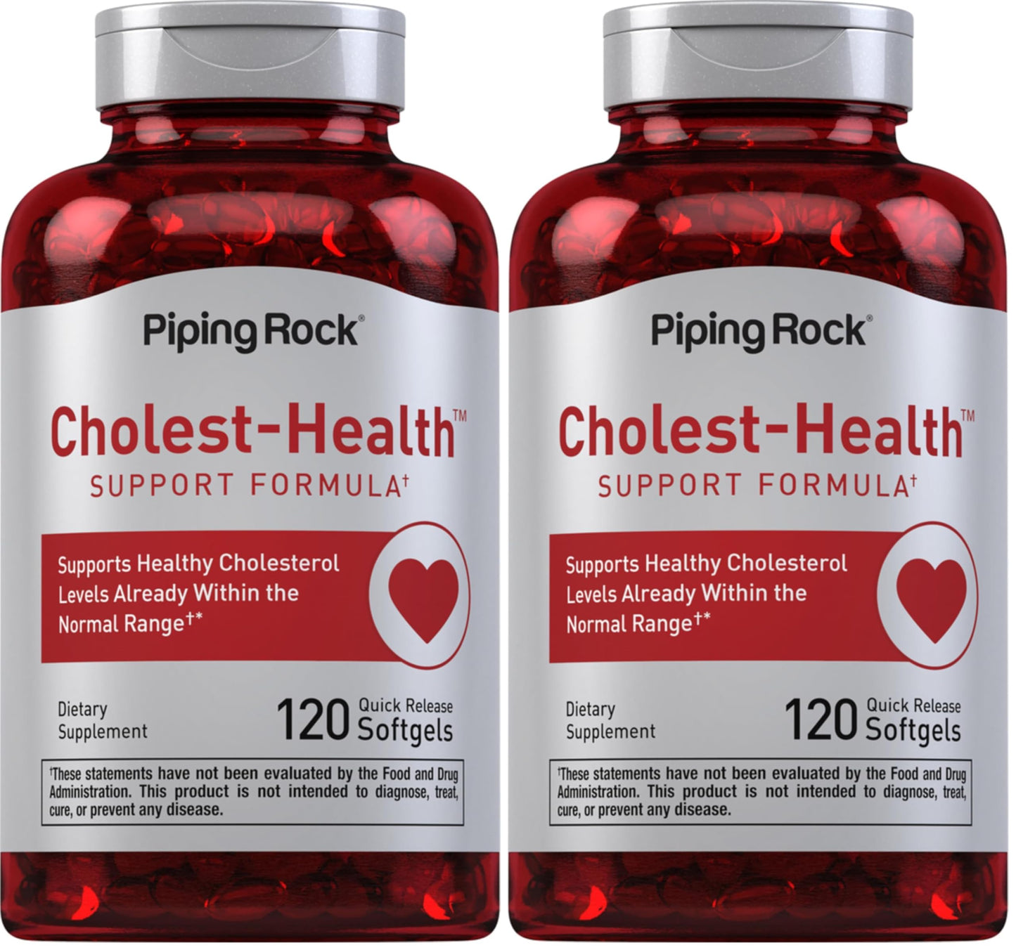 Piping Rock Cholesterol Health Supplement - 120 Softgels | Plant Sterols Formula