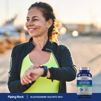 Piping Rock Glucosamine Sulfate 1000mg – 240 Capsules | Mega Strength Joint Support | Sodium Free, Non-GMO & Gluten Free