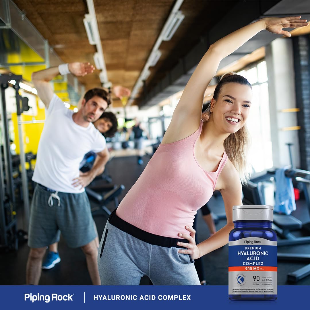 Piping Rock Hyaluronic Acid 900mg – 90 Capsules | Pack of 2 | Non-GMO, Gluten Free