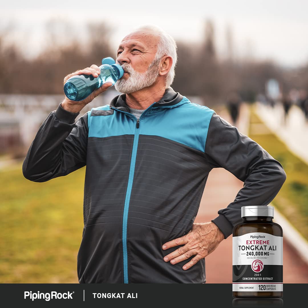 Piping Rock Tongkat Ali for Men | 1200mg | 120 Capsules | Longjack Root Extract | Herb Supplement | Non-GMO, Gluten Free