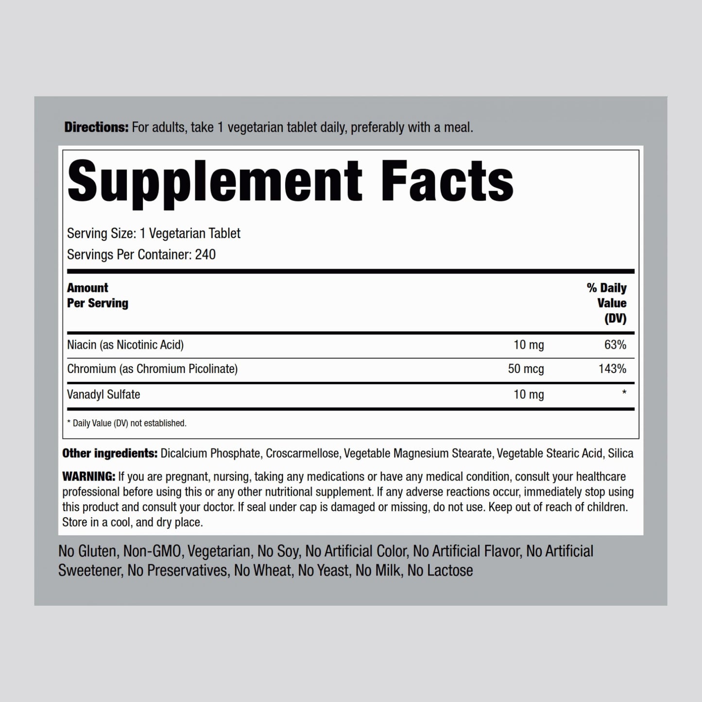 Piping Rock Vanadyl Sulfate 10 mg | 240 Tablets | Ultra Complex | Pack of 2