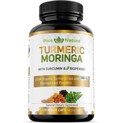 PIUS NATURE Turmeric Moringa – Organic Turmeric & Moringa Capsules