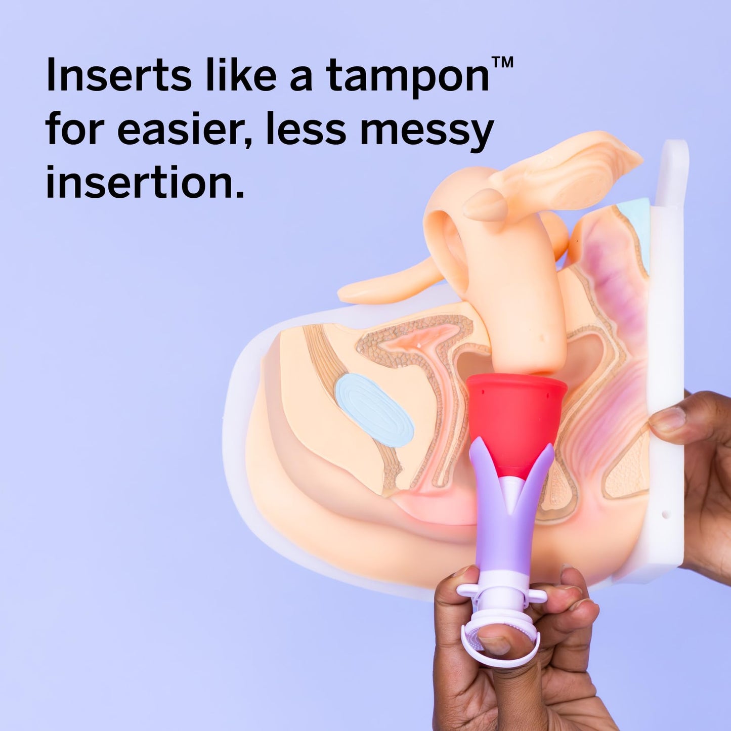 Pixie Cup Menstrual Cup Applicator — Tampon-Like Insertion, Reusable & BPA-Free