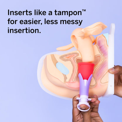 Pixie Cup Menstrual Cup Applicator — Tampon-Like Insertion, Reusable & BPA-Free