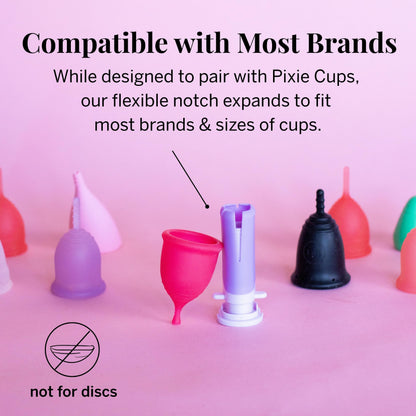 Pixie Cup Menstrual Cup Applicator — Tampon-Like Insertion, Reusable & BPA-Free