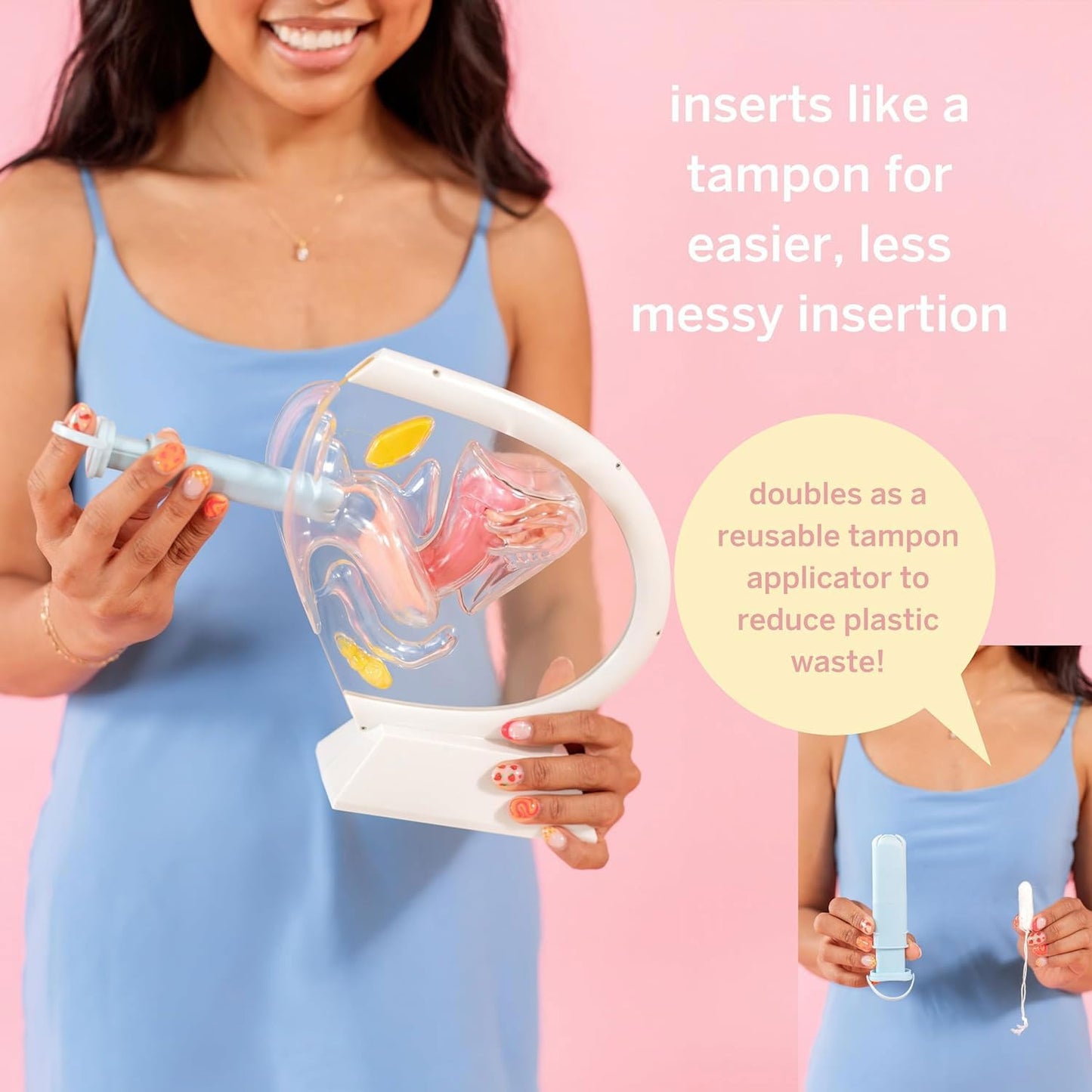 Pixie Cup Menstrual Disc Applicator – Tampon-Like Insertion, Nail-Friendly & Reusable