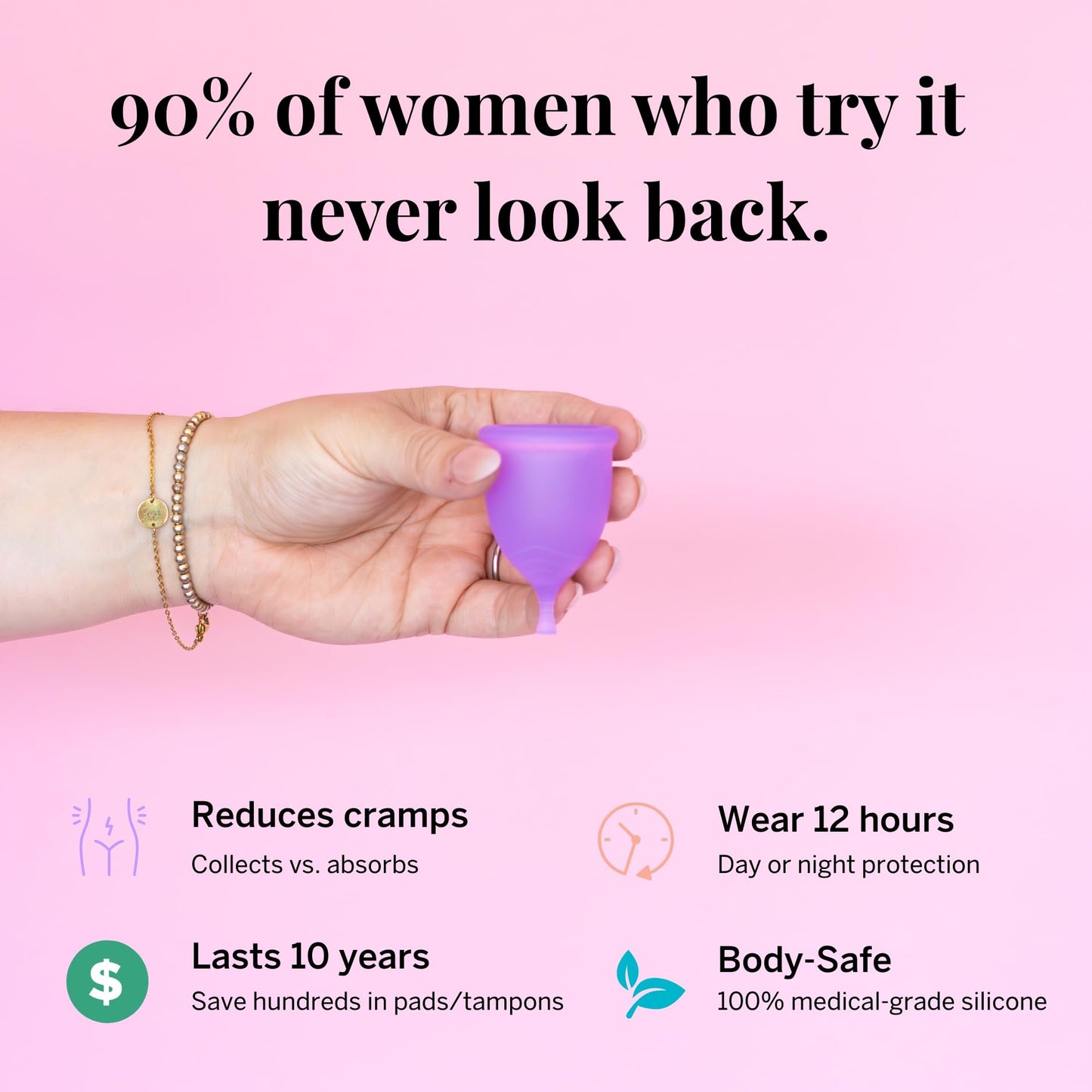 Pixie Cup - Soft, Safe, Reusable Menstrual Cup | 100% Medical-Grade Silicone | Buy One, Give One (XL)