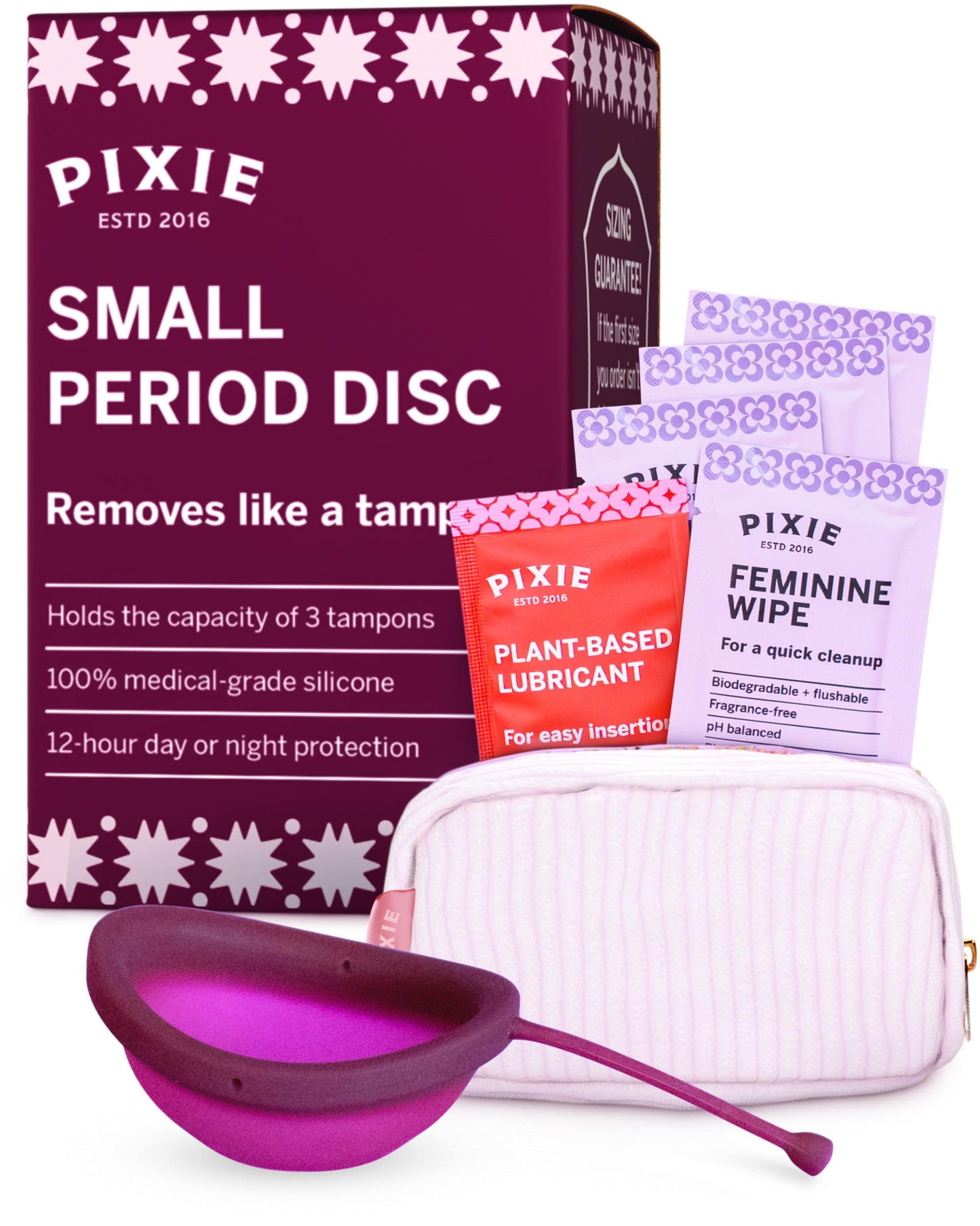 Pixie Menstrual Disc — 100% Medical-Grade Silicone | 12-Hour Wear | Tampon Alternative
