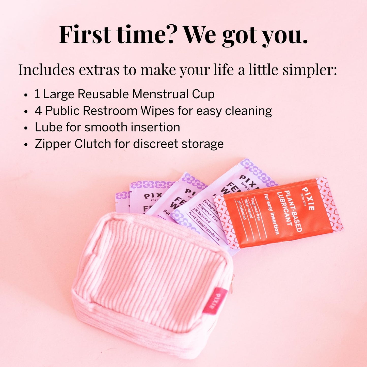 Pixie Cup Plum Large - Soft, Safe Reusable Menstrual Cup | 100% Medical-Grade Silicone, #1 Tampon Alternative