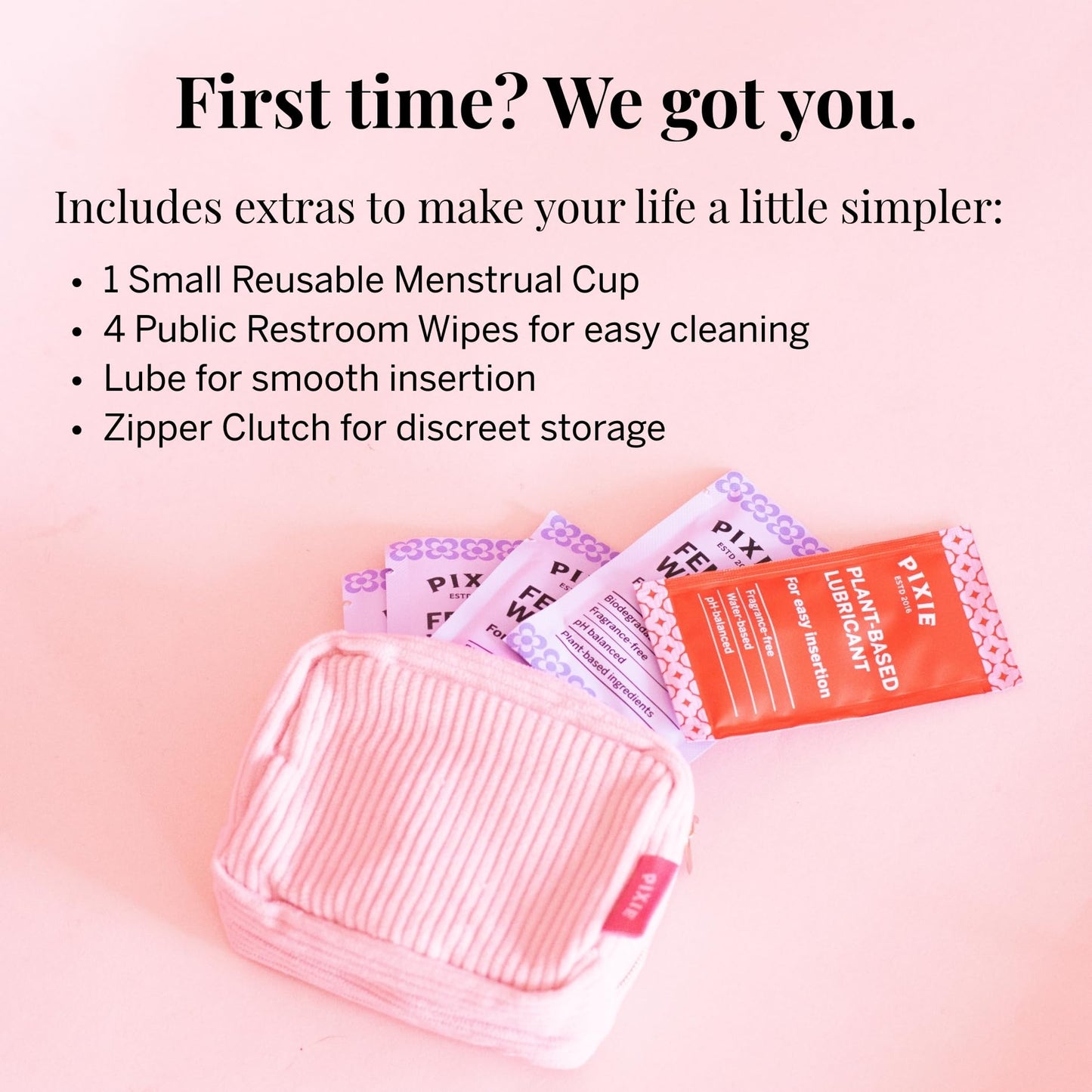 Pixie Cup - Soft, Safe Reusable Menstrual Cup | 100% Medical-Grade Silicone (Purple, Small)