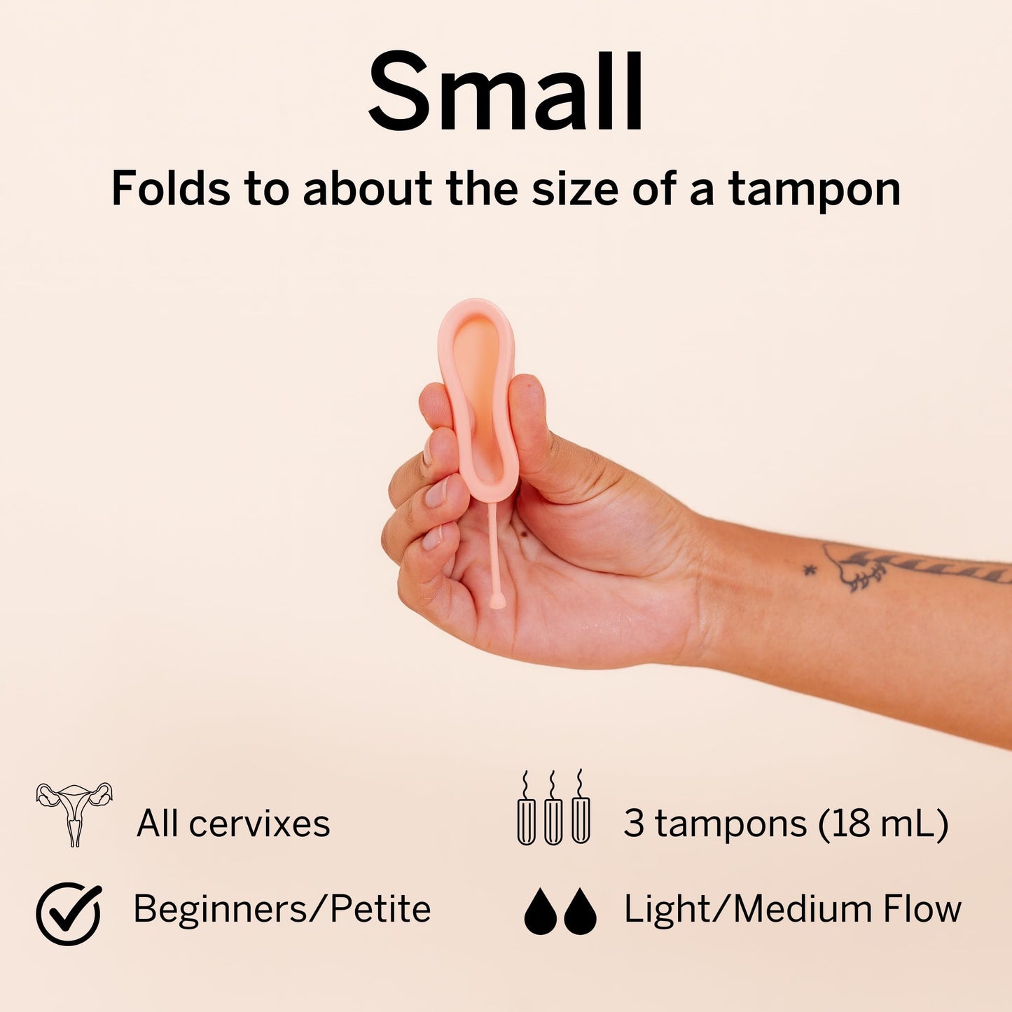 Pixie Menstrual Disc — 100% Medical-Grade Silicone, 12-Hour Wear, 3-Tampon Capacity