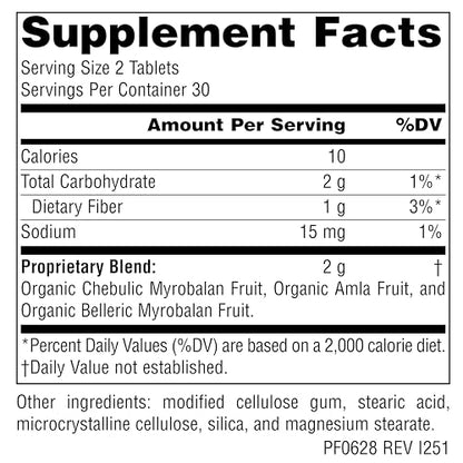 Planetary Ayurvedics Triphala 1000mg - 120 Tablets | Ayurvedic Digestive Support