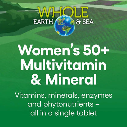Natural Factors Whole Earth & Sea Women's 50+ Multivitamin & Mineral – 60 Tablets