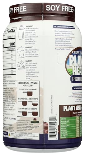Genceutic Naturals Plant Head Protein – Chocolate, 1.8 Pounds