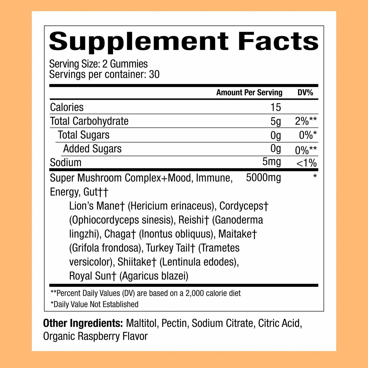 WonderDay Extra Strength Mushroom Gummies | Plant People – Sugar-Free, 60 Count