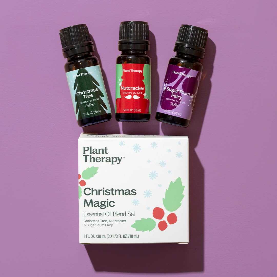 Plant Therapy Christmas Magic Holiday Essential Oil Blend 3 Set | Festive Scents