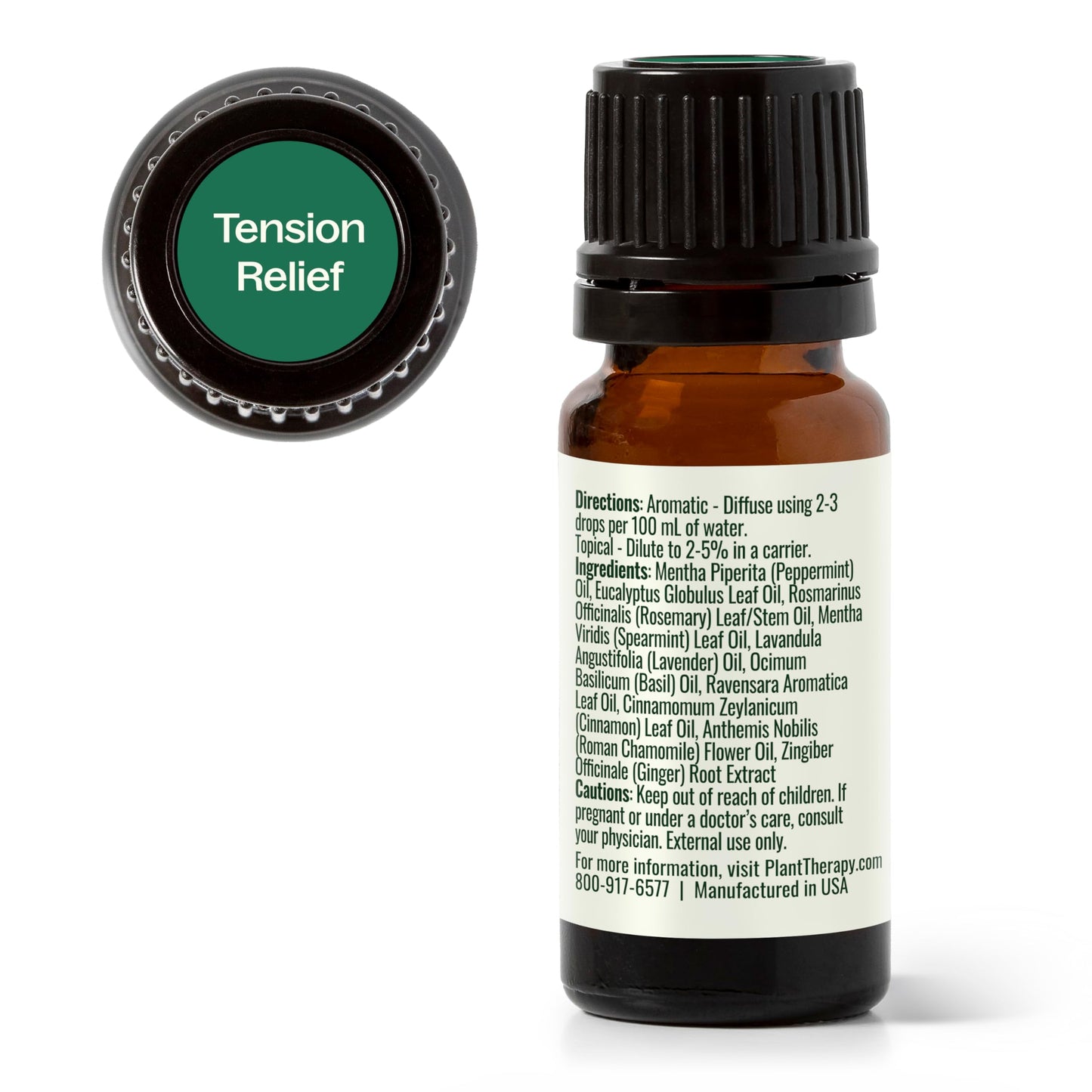 Plant Therapy Tension Relief Essential Oil Blend 10 mL | 100% Pure & Therapeutic Grade