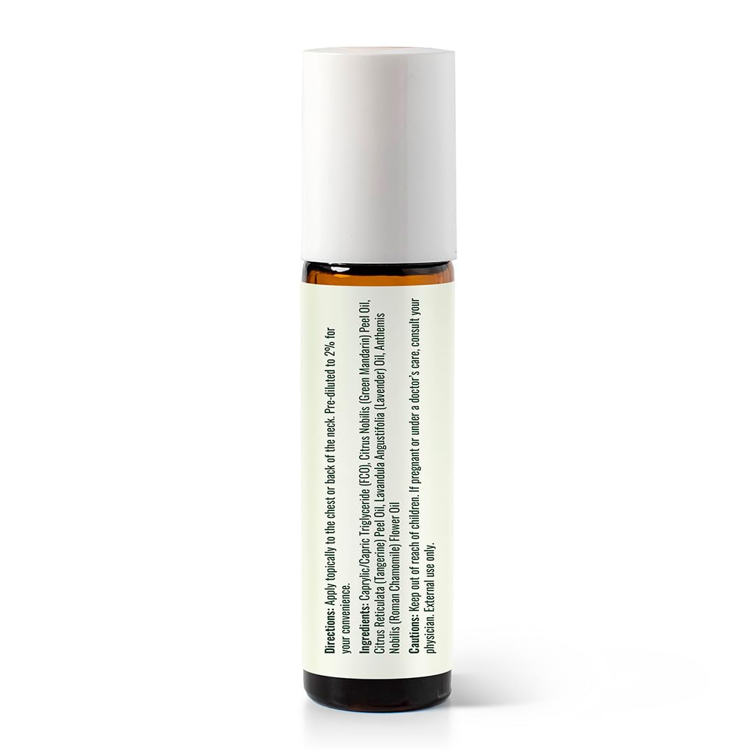 Plant Therapy KidSafe Calming the Child Essential Oil Blend 10 mL Roll-On – Tangerine, Lavender & Roman Chamomile