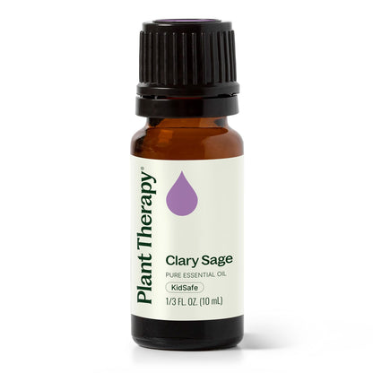 Plant Therapy Clary Sage Essential Oil 100% Pure & Undiluted – Therapeutic Grade (10 mL)