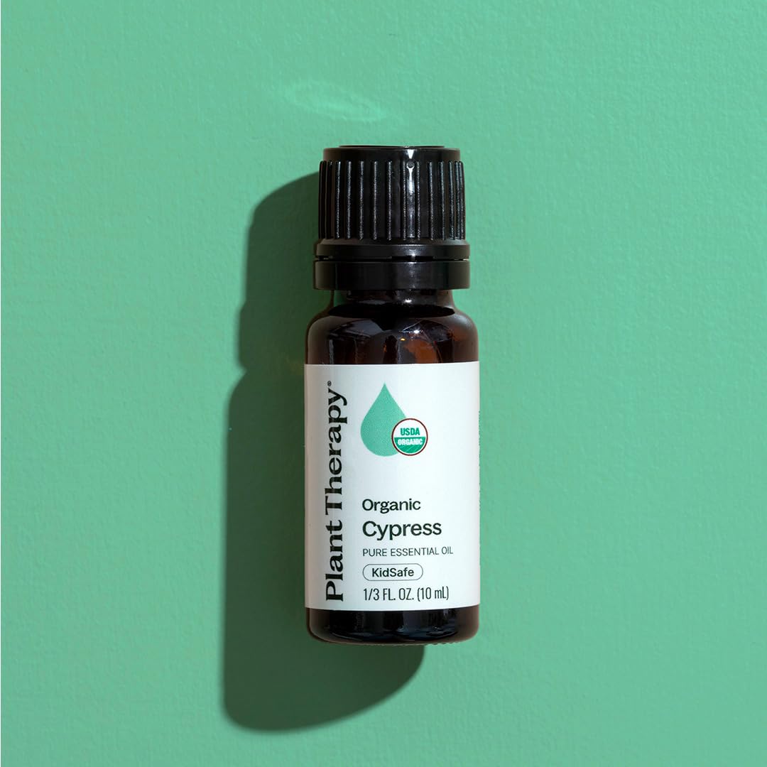 Plant Therapy Organic Cypress Essential Oil 10 mL (1/3 oz) – 100% Pure, Undiluted, Therapeutic Grade
