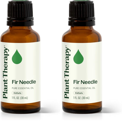 Plant Therapy Fir Needle Essential Oil 30 mL (1 oz) 2-Pack – 100% Pure, Therapeutic Grade