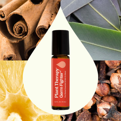 Plant Therapy Germ Fighter Essential Oil Blend — 100% Pure, Roll-On 10 mL