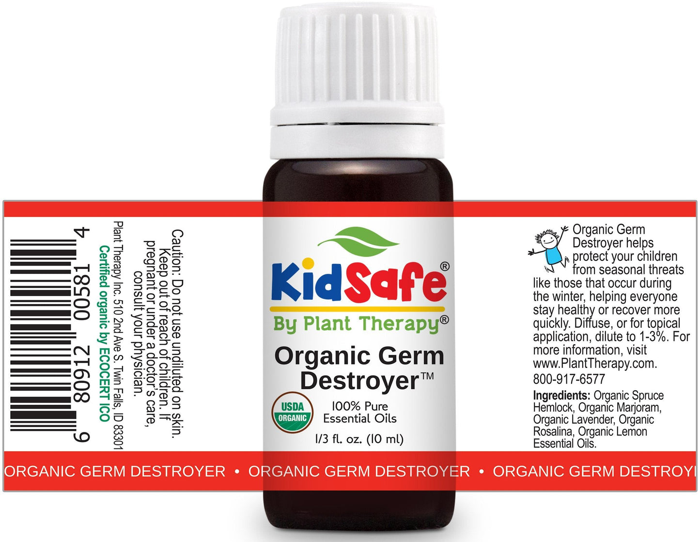 Plant Therapy KidSafe Destroyer Essential Oil Blend 10 mL | 100% Pure