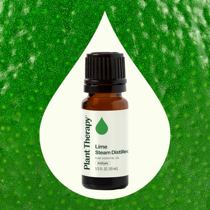 Plant Therapy Lime Steam Distilled Essential Oil 10 mL – 100% Pure, Therapeutic Grade