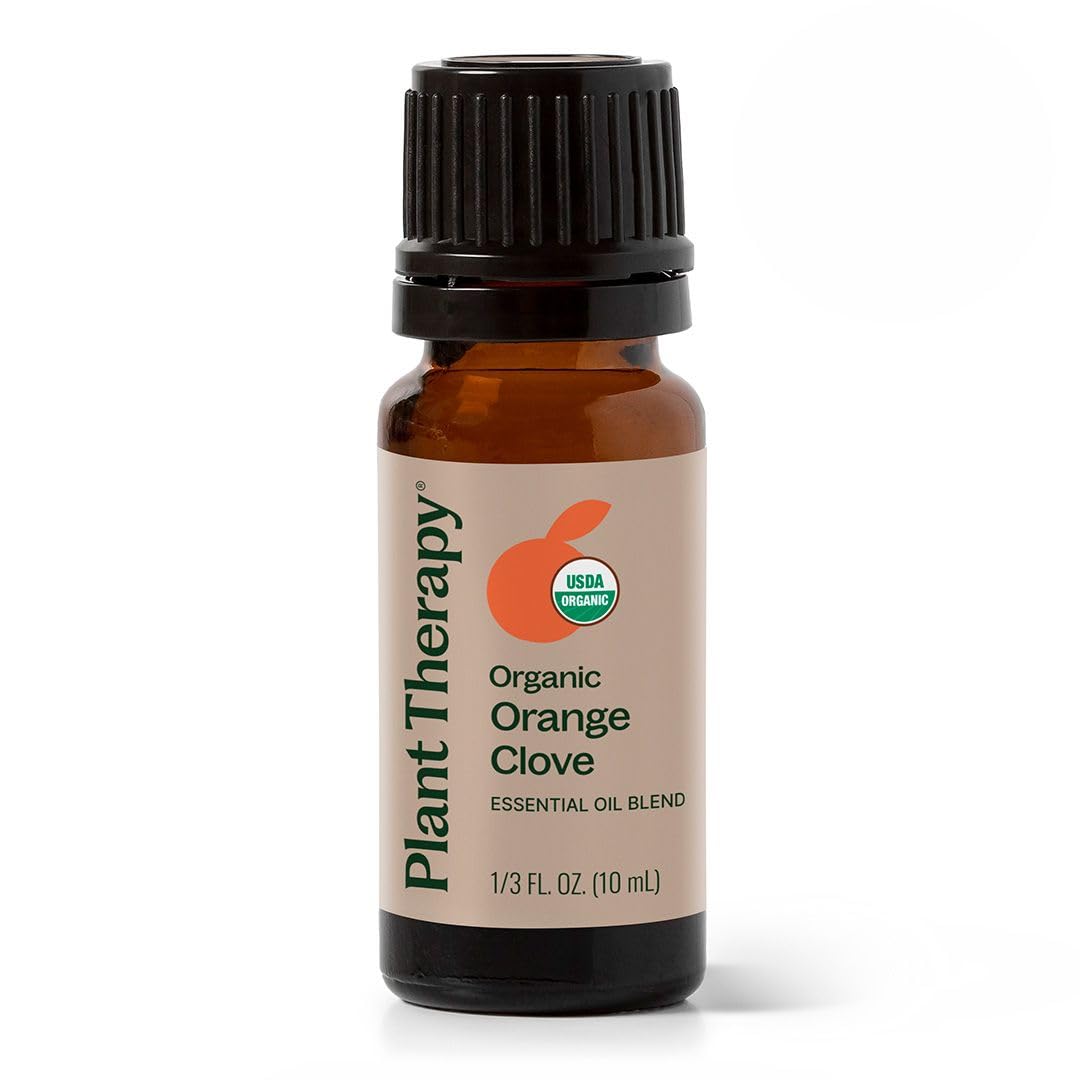 Plant Therapy Organic Orange Clove Oil Blend 10 mL – Energizing Citrus Spice