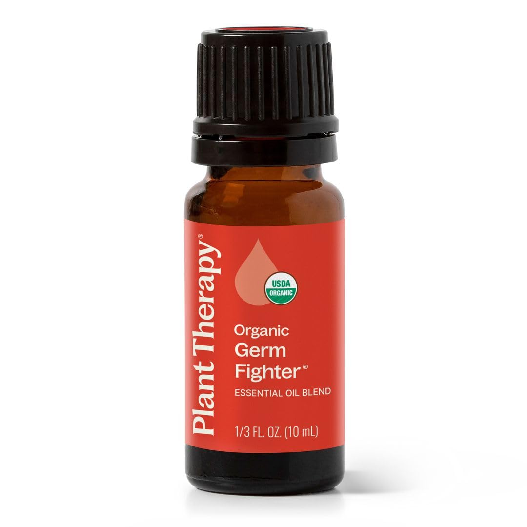 Plant Therapy Organic Fighter Essential Oil Blend 10 mL – 100% Pure & Therapeutic Grade