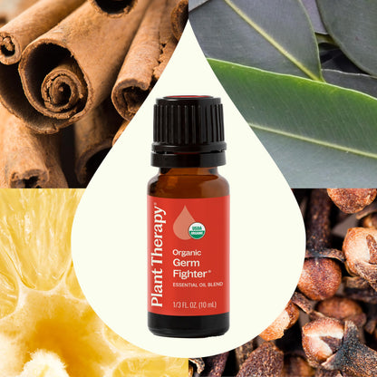 Plant Therapy Organic Fighter Essential Oil Blend 10 mL – 100% Pure & Therapeutic Grade