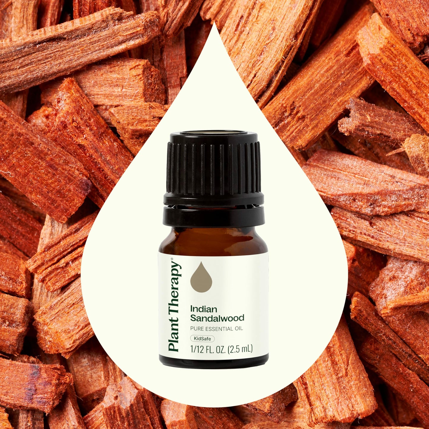 Plant Therapy Sandalwood Indian Essential Oil 2.5 mL – 100% Pure, Therapeutic Grade