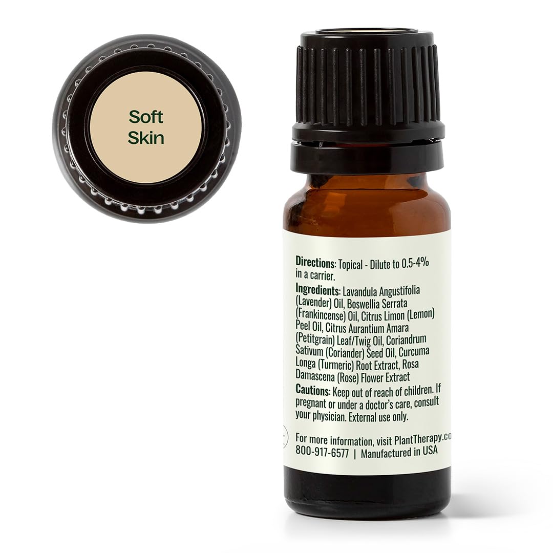 Plant Therapy Soft Skin Essential Oil Blend 10 mL — 100% Pure, Therapeutic Grade