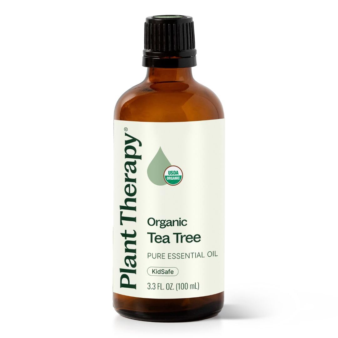 Plant Therapy Tea Tree Oil – 100 mL (3.3 oz) | 100% Pure, USDA Organic, Undiluted, Therapeutic Grade