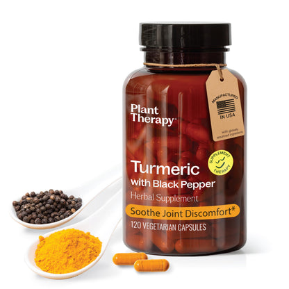Plant Therapy Turmeric Black Pepper Capsules – USA Made, 4-Month Supply