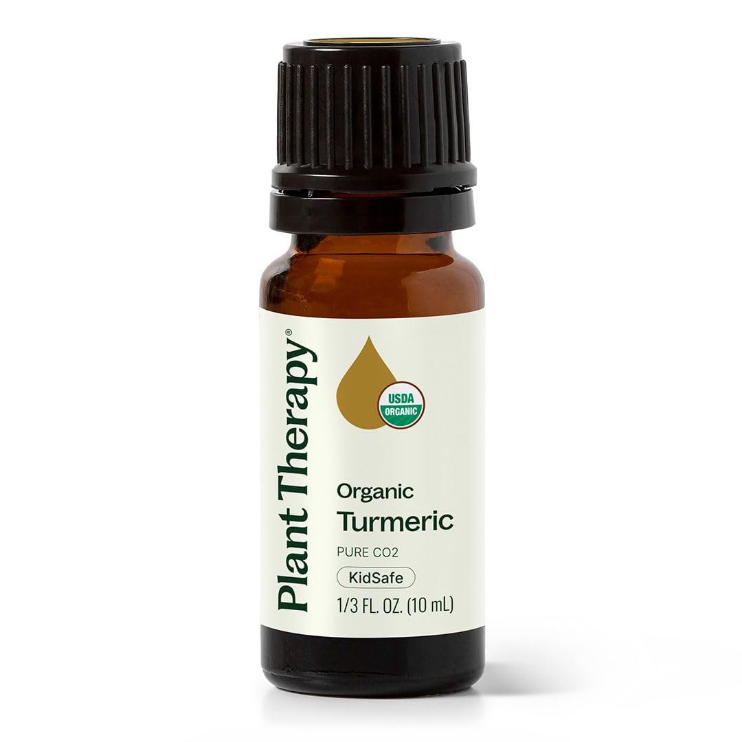 Plant Therapy USDA Certified Organic Turmeric CO2 Essential Oil 10 mL (1/3 oz) - 100% Pure, Undiluted, Therapeutic Grade