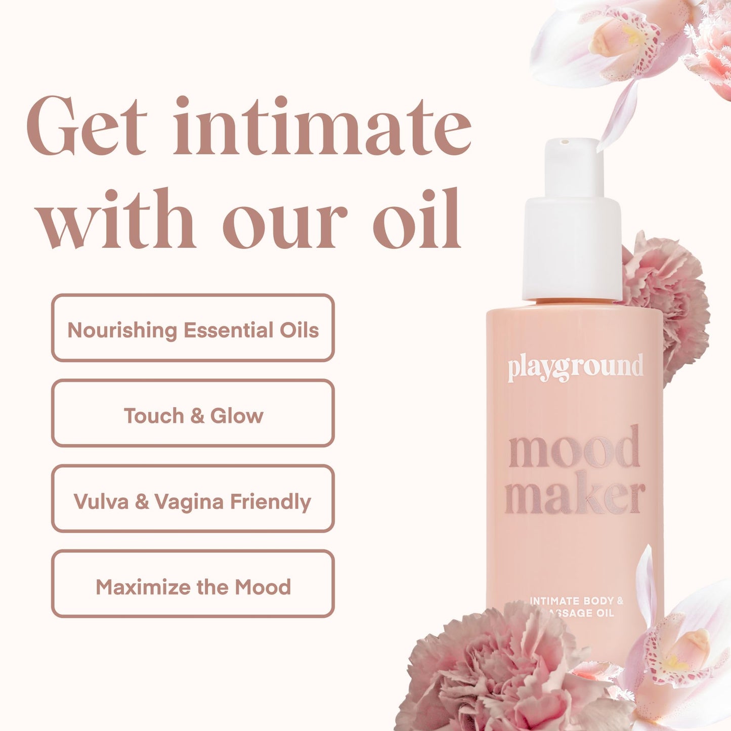 Playground Mood Maker: Pleasure-Enhancing Massage Oil with Adaptogens & Aphrodisiacs