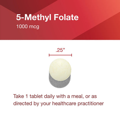 5-Methylfolate 1,000mcg – Brain Support Supplement | Protocol For Life Balance | Kosher & Vegan | 90 Tabs