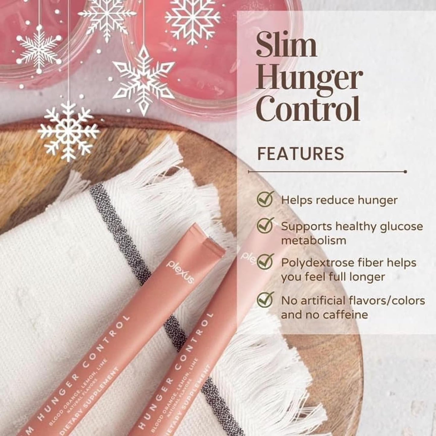 Plexus Slim Hunger Control – 30 Packets | Vegan & Gluten Free Dietary Supplement