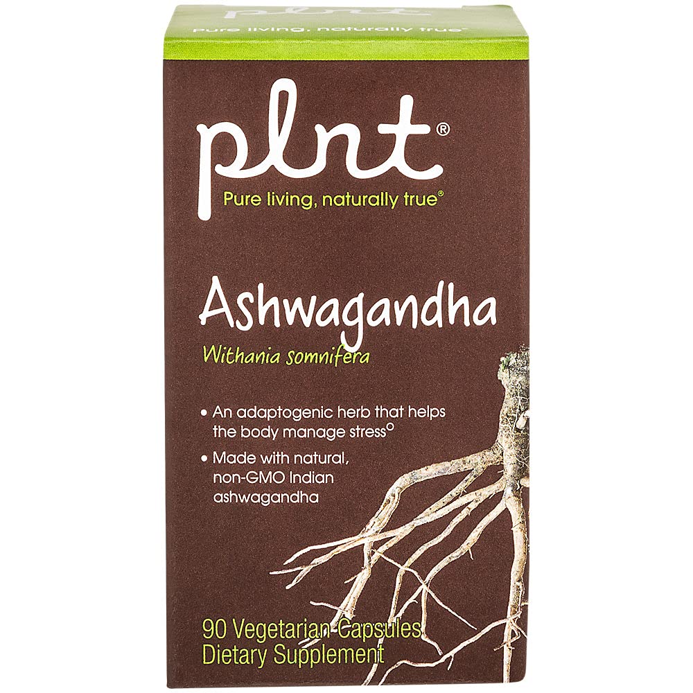 plnt Ashwagandha 380mg - 90 Veggie Capsules | Gluten Free, Non-GMO