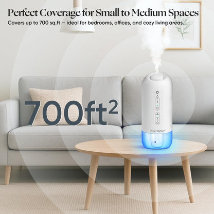 Plug-in Waterless Diffuser Starter Kit – 5 Oils, 700 sq ft Coverage, White