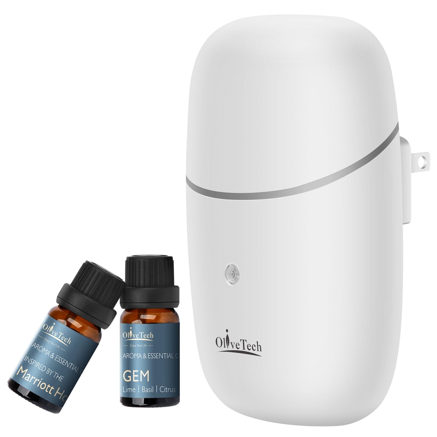 Plug in Waterless Diffuser - OliveTech Cold Air Diffusion, Hotel Collection (2x10ml Oils)
