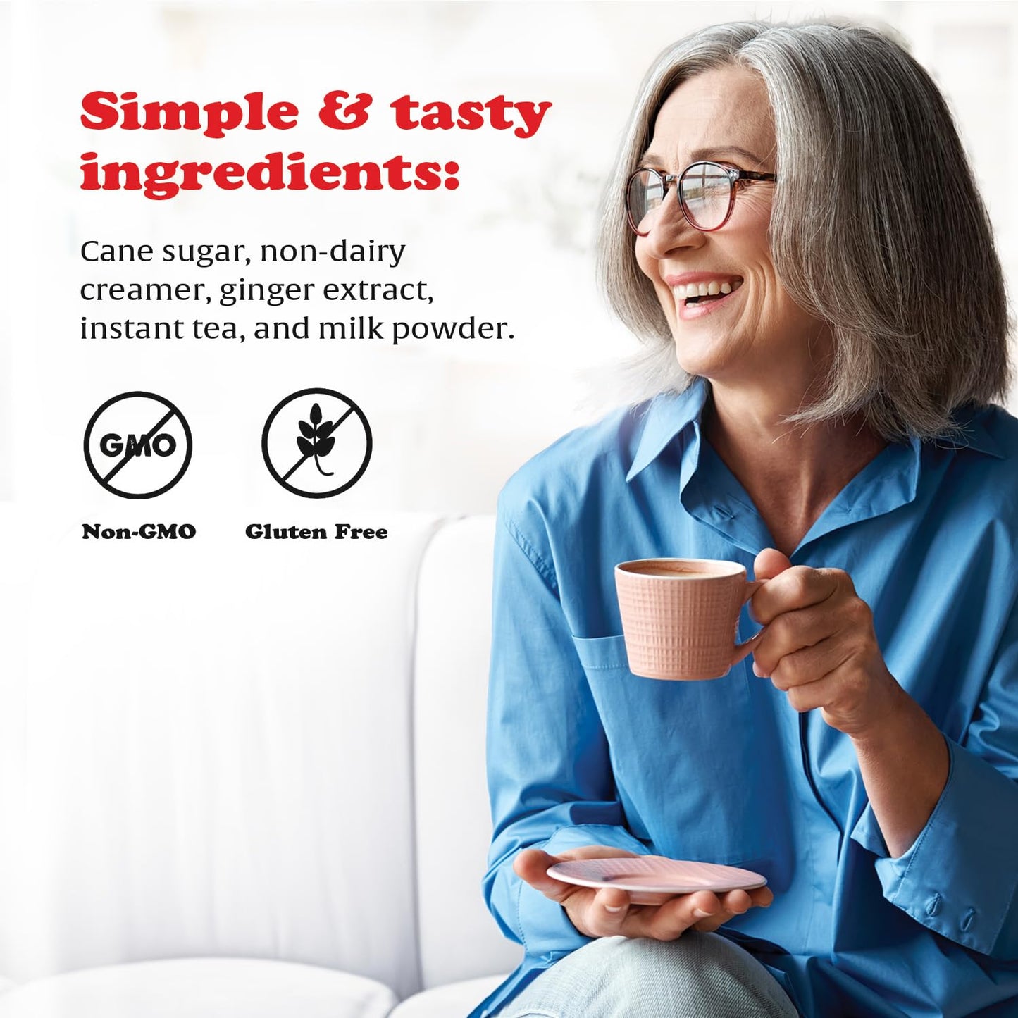 Pocas Ginger Latte Instant Tea 2-Pack — Real Ginger & Creamy Latte