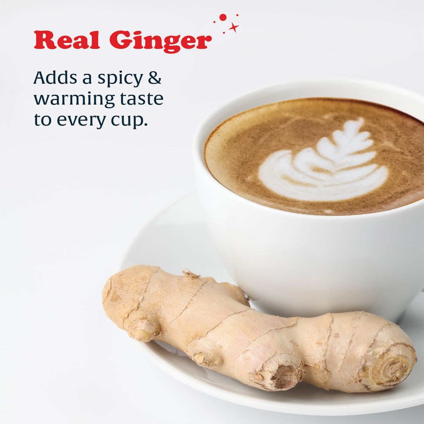 POCAS Ginger Latte Instant Tea 4-Pack - Ginger Extract, Non-Dairy Creamer