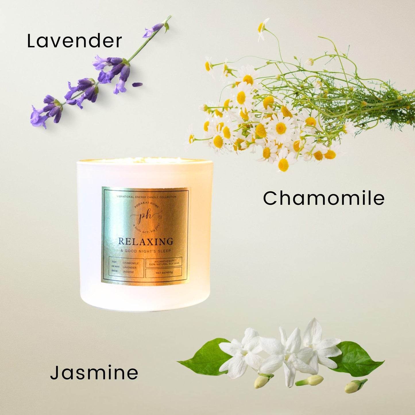 Podaras Home 12% Essential Oil Soy Wax Samplers — Gift Set of 5 Candles (45g each)