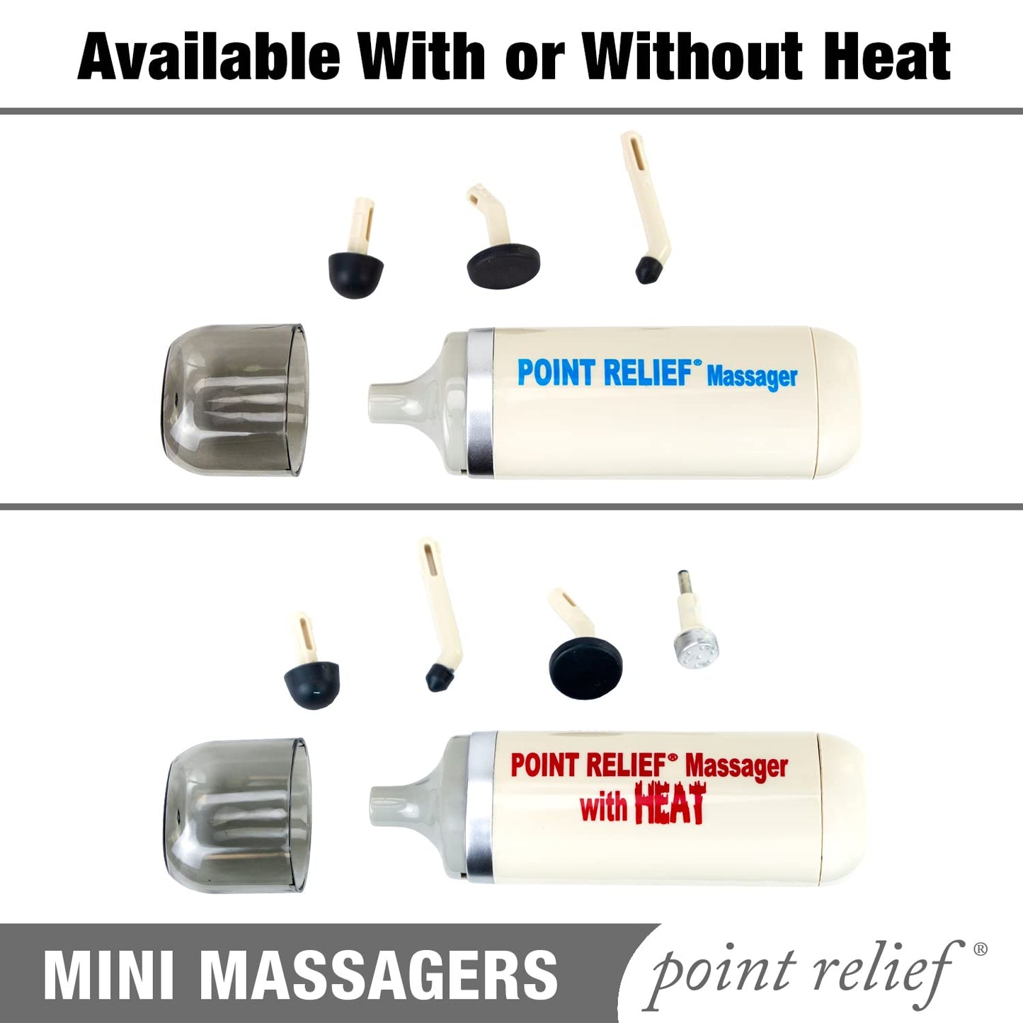 Point Relief 14-1050 Mini Massager — Handheld Targeted Massage Therapy