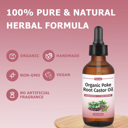 Organic Poke Root Castor Oil – 2 fl oz | Lymphatic Support & Women’s Health