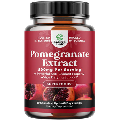 Pomegranate Extract Capsules – Antioxidant Supplement for Heart, Brain, Joints & Pre-Workout
